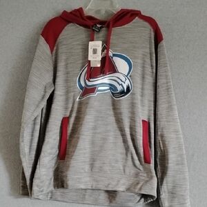 NHL Colorado Avalanche Gray and Red Men's Hoodie